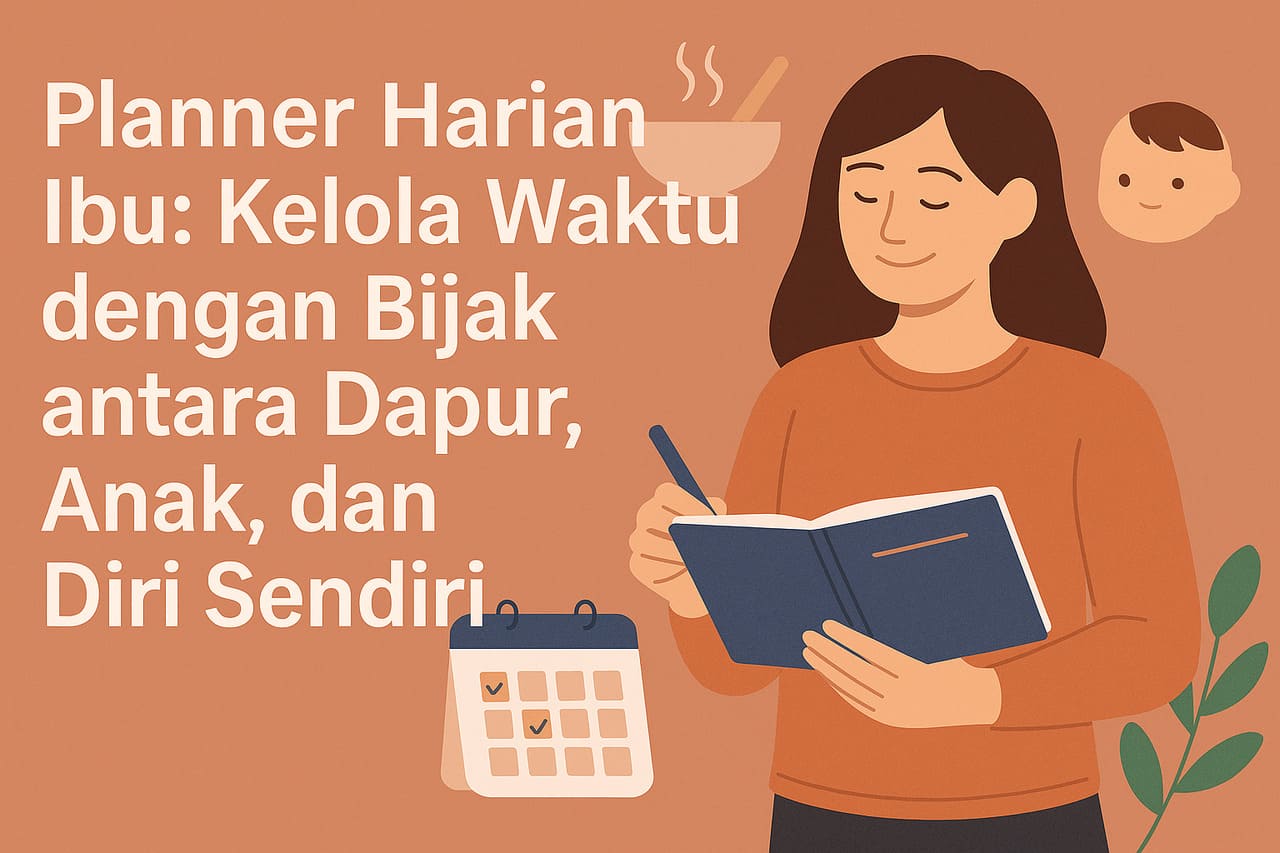Planner Harian Ibu Kelola Waktu dengan Bijak antara Dapur, Anak, dan Diri Sendiri